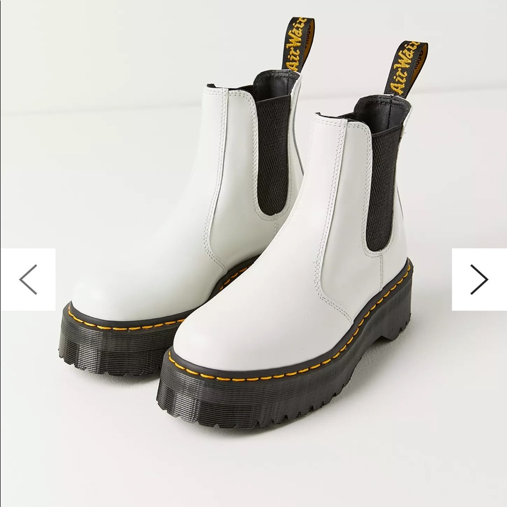 White Platform Chelsea Doc Martens
